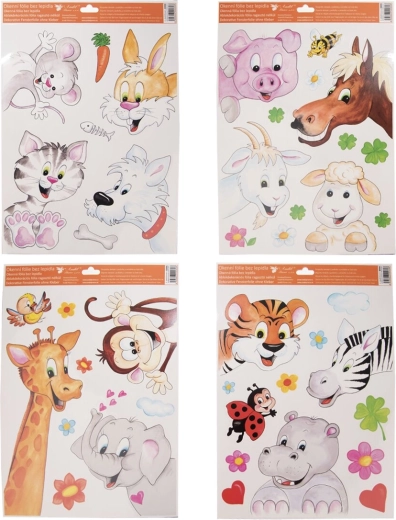 Pellicola per finestre Animaletti per bambini 30 × 42 cm