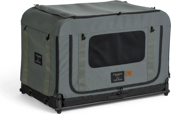 Fikago kennel trasportino pieghevole Queen M verde