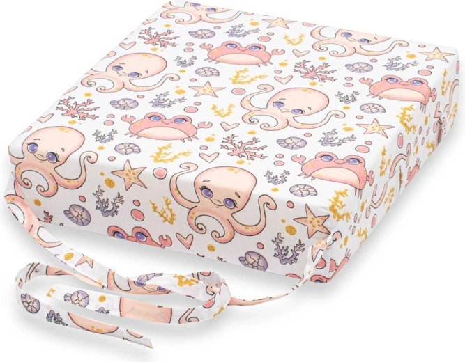 Cuscino rialzato per sedia per bambini New Baby BASIC polpo – Rosa
