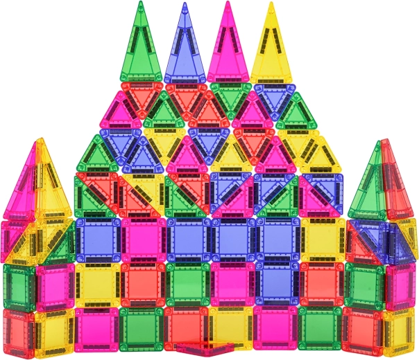 Costruzioni magnetiche colorate 75 pezzi
