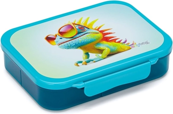 Box porta merenda con scomparti Crazy Animals – camaleonte