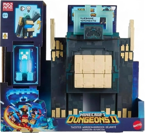 Figura interattiva Minecraft Dungeons Warden attaccante con Creeper