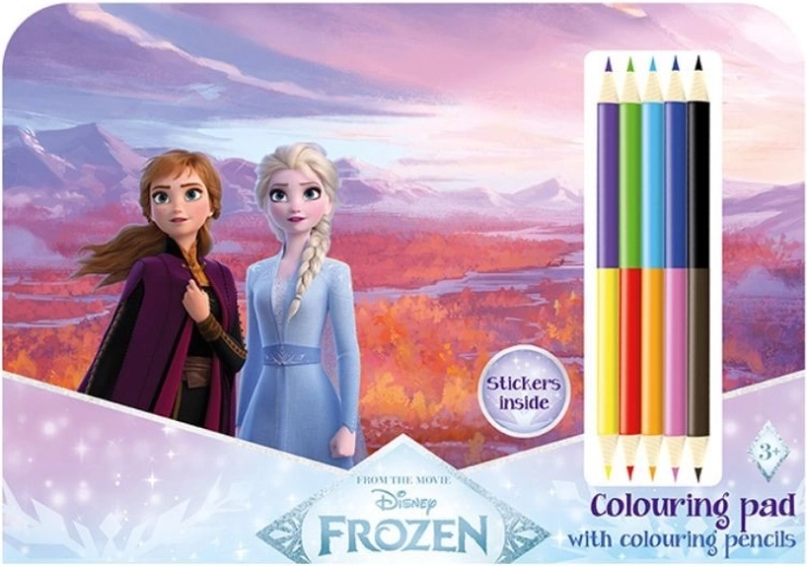 Set da disegno con matite colorate Frozen - Il Regno di Ghiaccio