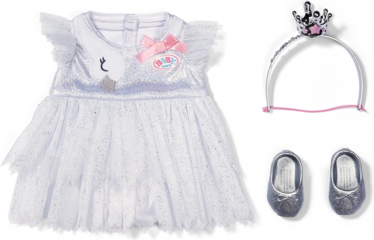 Look da balletto scintillante con motivo cigno