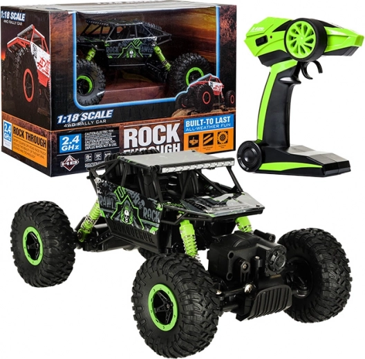 Auto RC Rock Crawler 1:18 4WD 2,4 GHz – Verde