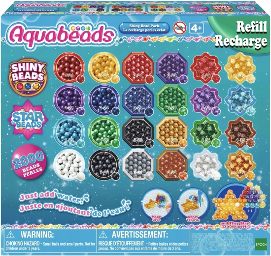 Aquabeads perline scintillanti – set aggiuntivo 2000 pezzi