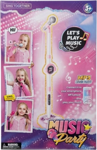 Microfono karaoke per bambini con luce e musica - 1 pezzo
