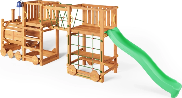 Lungo scivolo verde 220 cm