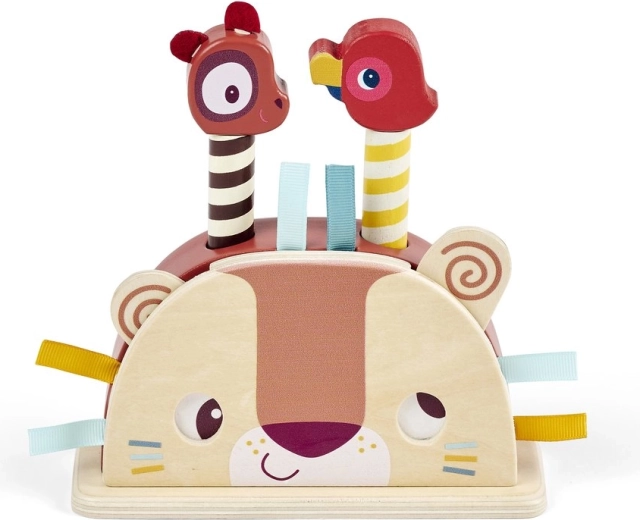 Giocattolo pop-up in legno Lilliputiens leone Jack