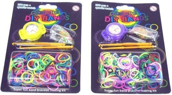 Kit per realizzare braccialetti con elastici e orologio