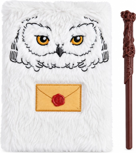 Taccuino in peluche A5 di Harry Potter con penna a forma di bacchetta magica