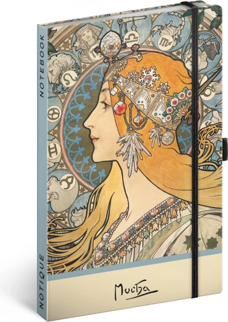 Taccuino Alfons Mucha – Zodiac, puntinato 13 × 21 cm