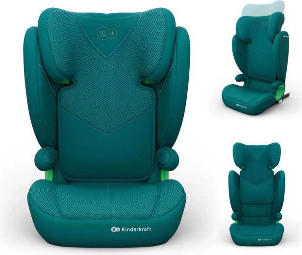 Seggiolino auto Kinderkraft Junior fix 2 plus i-Size 100–150 cm verde