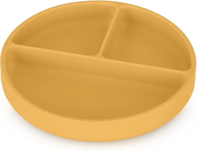 Petite&Mars piatto divisorio in silicone con ventosa Take&Match intense ochre 6m+