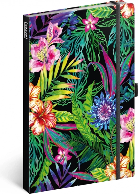 Taccuino A5 a righe con motivo tropicale, 172 pagine, 100 g/m²