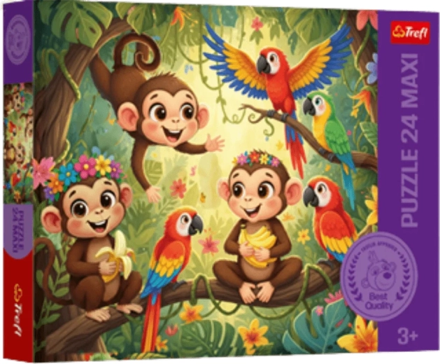 Puzzle Trefl Scimmiette e amici maxi 24 pezzi