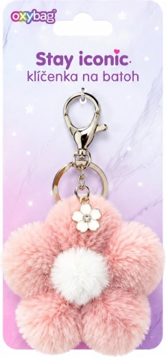 Portachiavi fashion Oxybag a forma di fiore rosa