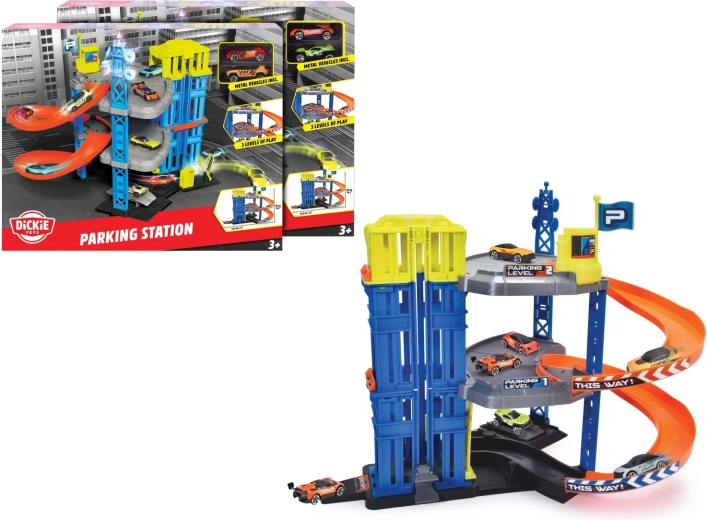 Garage per auto con due automobiline in metallo