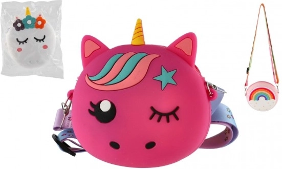 Portafoglio in silicone per bambini con cordoncino - colori assortiti