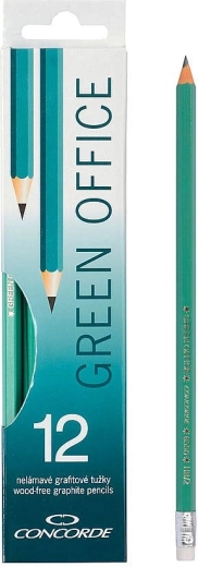 Matite in grafite Concorde Green Office con gomma HB, 12 pz