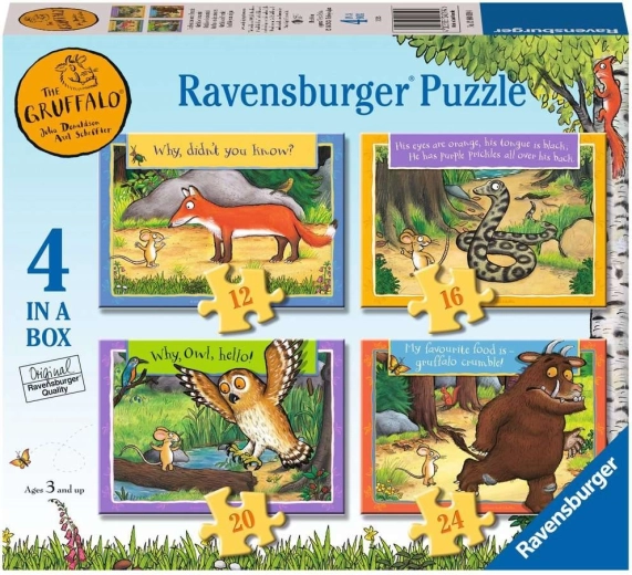 Puzzle Ravensburger Gruffalo: storie da fiaba 4 in 1