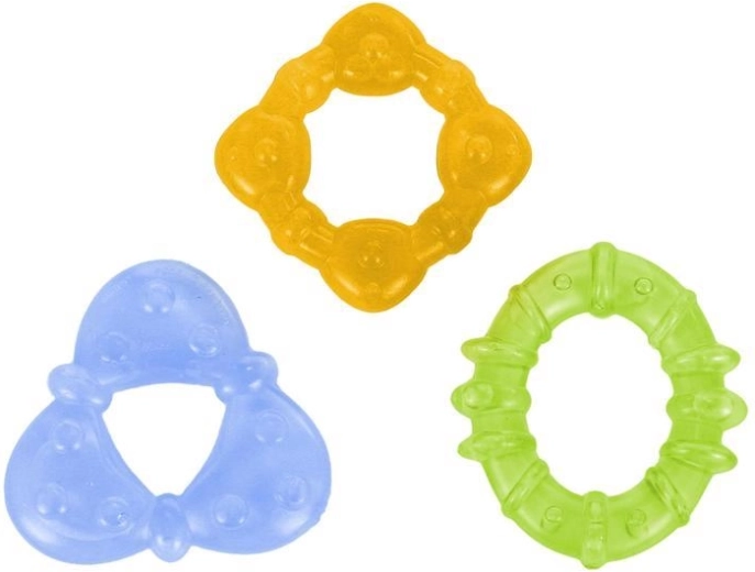 Bright Starts massaggiagengive riempiti d’acqua – set di 3 forme, dai 3 mesi
