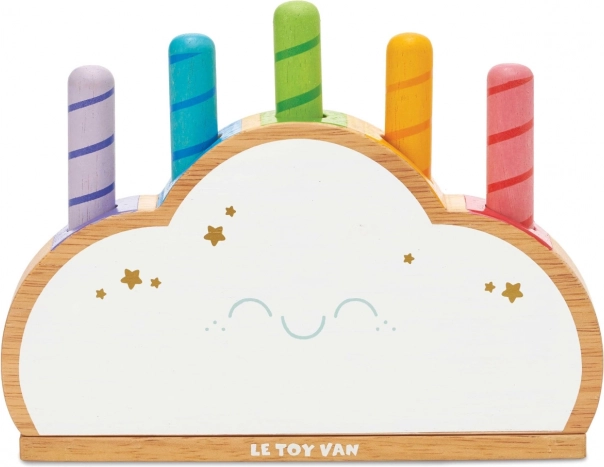 LE TOY VAN Petilou nuvola arcobaleno pop giocattolo in legno
