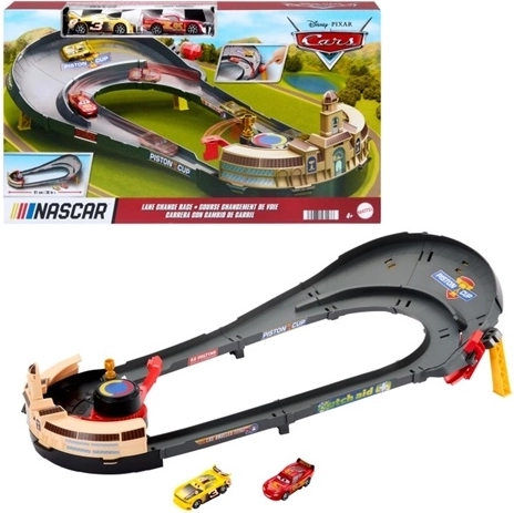 Disney e Pixar Cars Pista da corsa NASCAR con 2 macchinine