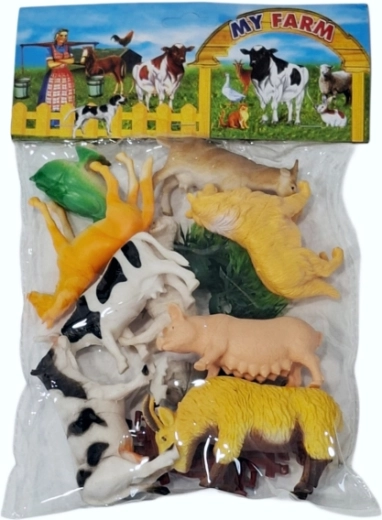 Set di statuine di animali da fattoria