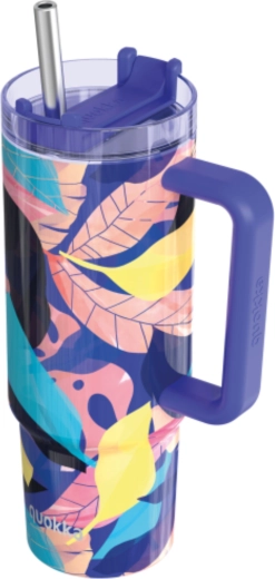 Tazza termica in acciaio inox Quokka Vibe Midnight Forest con cannuccia 880 ml