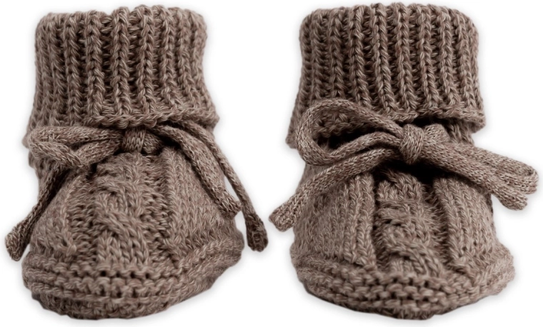 Lodger scarpine lavorate a maglia knit cable buffalo 0–6 mesi - 1 pezzo