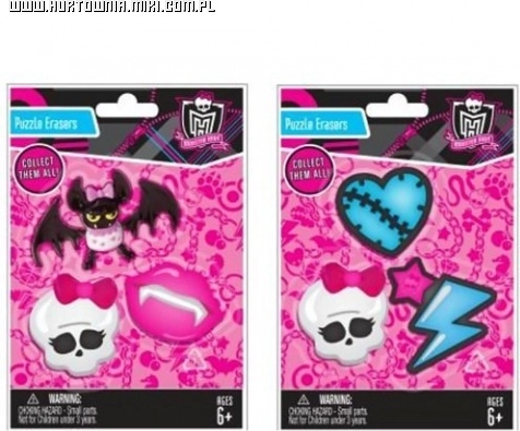 Set di gomme Monster High – Frankie Stein e amici