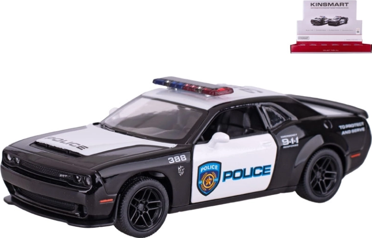 Modello in metallo Dodge Challenger SRT Demon 170 Police – Kinsmart 1:40