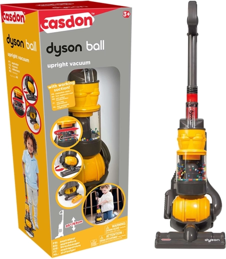 Aspirapolvere verticale giocattolo Casdon Dyson Ball con funzione di aspirazione