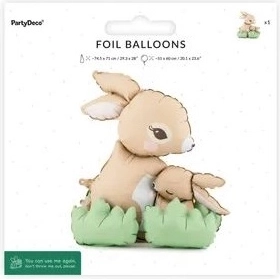 Palloncino in foil da terra Coniglietti mix 51 × 60 cm
