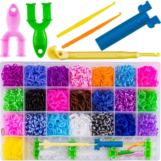 Set di elastici per realizzare braccialetti e decorazioni – 4400 pezzi