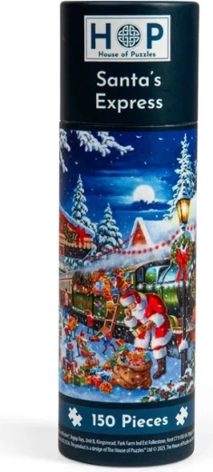 HOP Puzzle Il treno di Natale di Babbo Natale, 150 mini pezzi