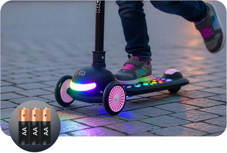 Spettacolo di luci: fino a 6 modalità LED nella pedana