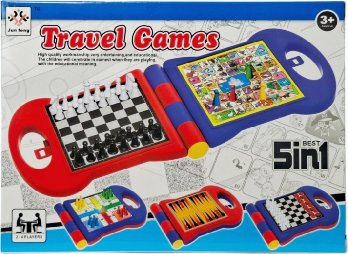 Set di giochi da viaggio 5 in 1