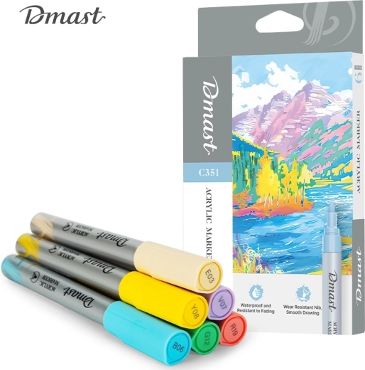 Pennarelli acrilici – set da 6 pz