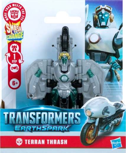 Transformers Earthspark Terran Thrash – action figure a trasformazione rapida