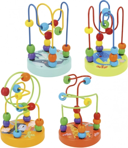 TOOKY TOY labirinto motorio in legno con perline