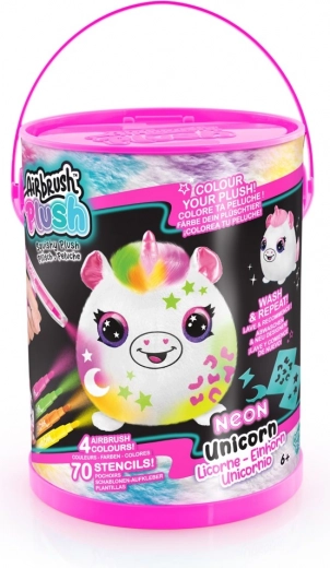 Set creativo Airbrush Neon con peluche squish