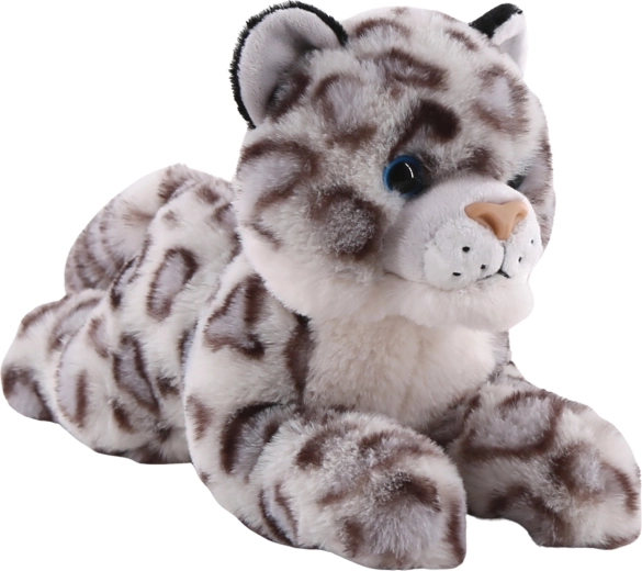 Leopardo delle nevi di peluche sdraiato 25 cm