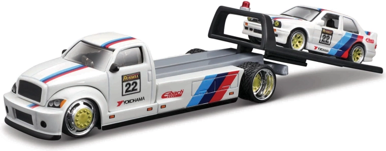 Maisto Elite Transport pianale con BMW M3 1988 1:64
