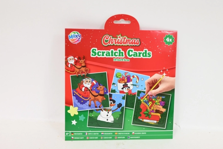 CCG set natalizio da grattare 4 pz 19 × 19 cm + penna