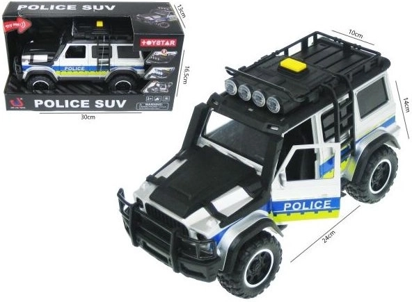 Auto della polizia fuoristrada con luce e suono 24 cm