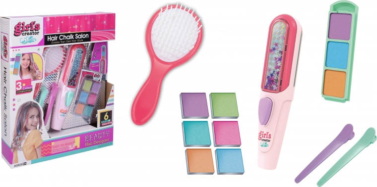 Studio per capelli – set per colorare i capelli con i gessetti