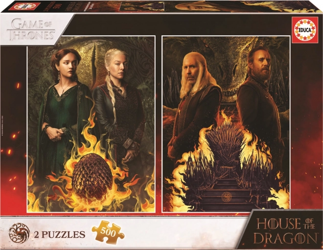 Educa puzzle Casata del Drago 2×500 pezzi con colla