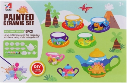 Set da tè da dipingere con dinosauri